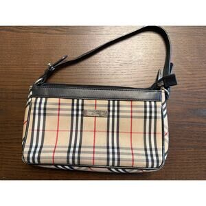 Vintage Burberry Plaid Mini 90s Shoulder Bag